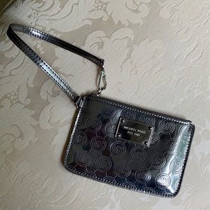 Michael Kors metallic wristlet